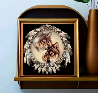 Preview: Diamond Painting WolfsTraumfänger